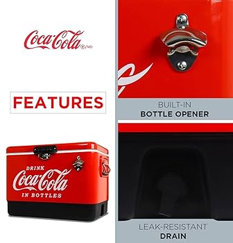 Amazon.com: Coca-Cola Ice Chest Cooler - Portable Ice Bucket